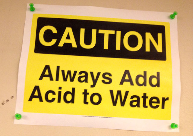 Caution - Always Add Acid to Water