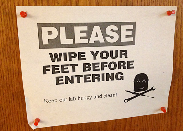 Wipe your feet!