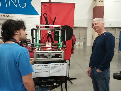 Megamax 3D printer and it's proud Dad